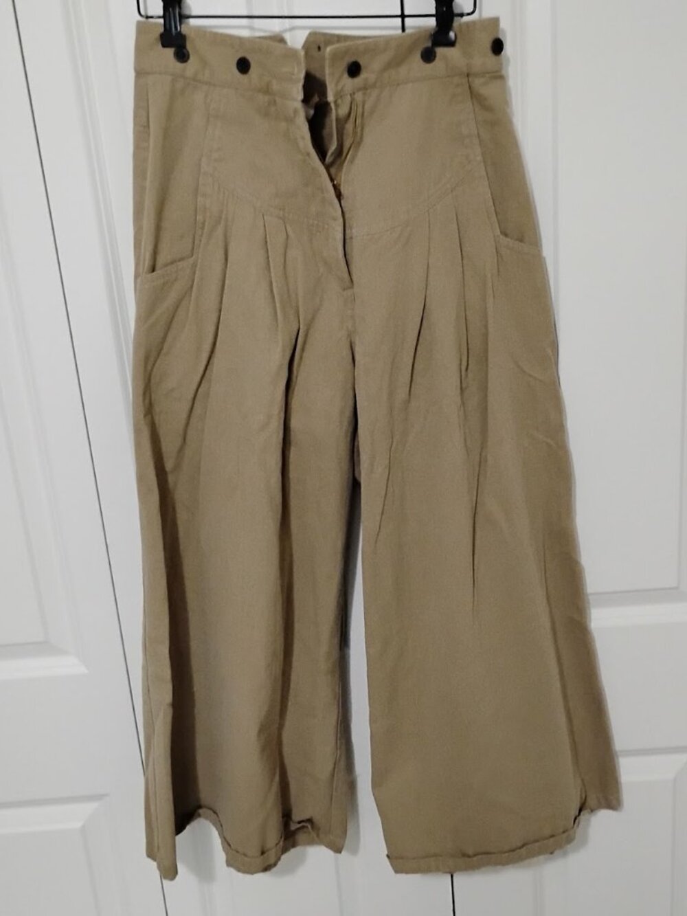 Scully Wah Women's Tan Wide Leg Gaucho Culottes Riding Pants Size 8
